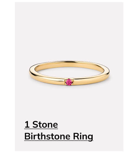 1 Stone Birthstone Ring
