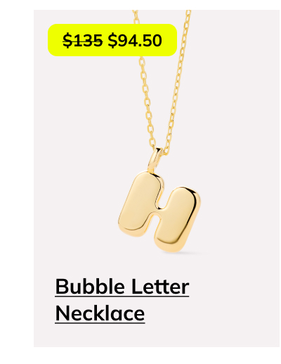 Bubble Letter Necklace