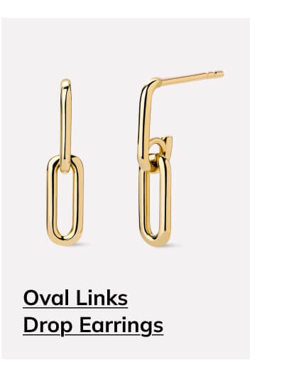 Oval Links Drop Earrings