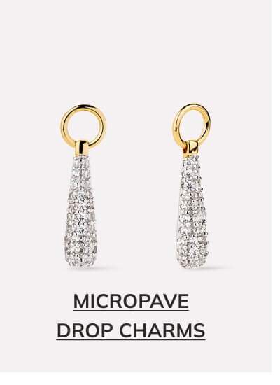 Micropave drop charms