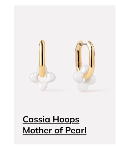 Cassia Hoops Mother of Pearl