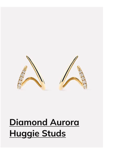 Diamond Aurora Huggie Studs