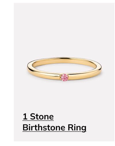 1 Stone Birthstone Ring
