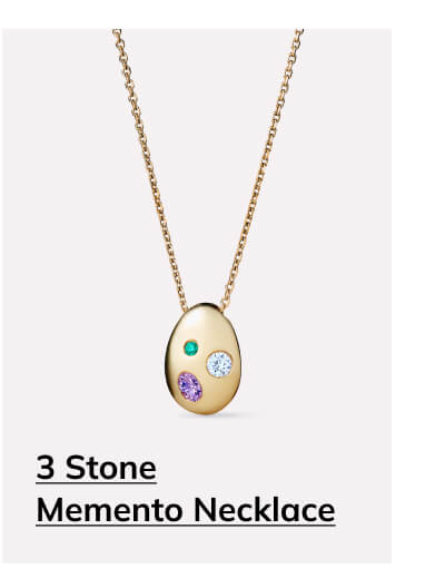 3 Stone Memento Necklace