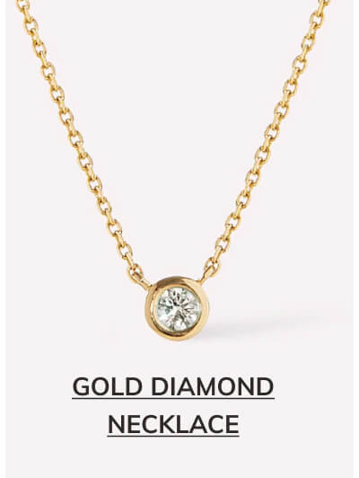 Gold diamond necklace