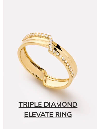 Triple Diamond Elevate Ring