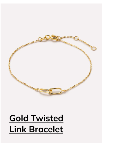 Gold twisted link bracelet
