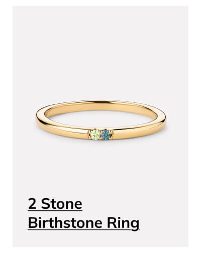 2 Stone Birthstone Ring
