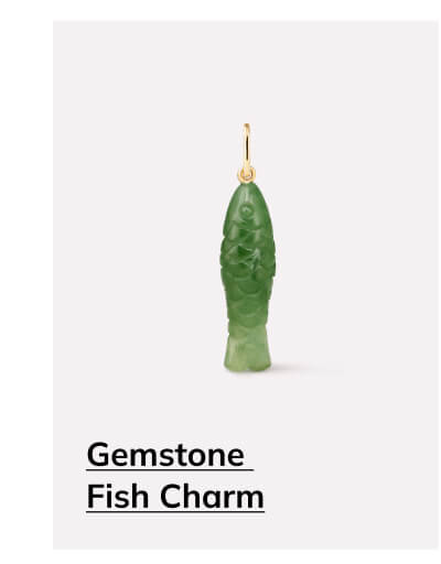 Gemstone Fish Charm