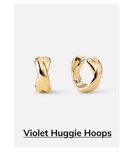 Violet Huggie Hoops