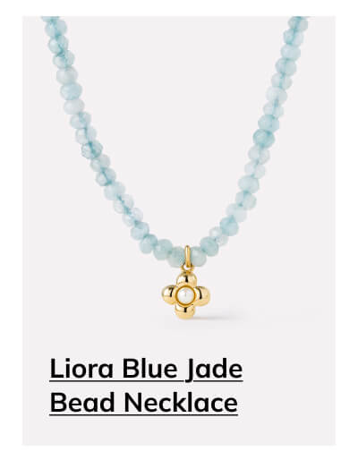 Liora Blue Jade Bead necklace