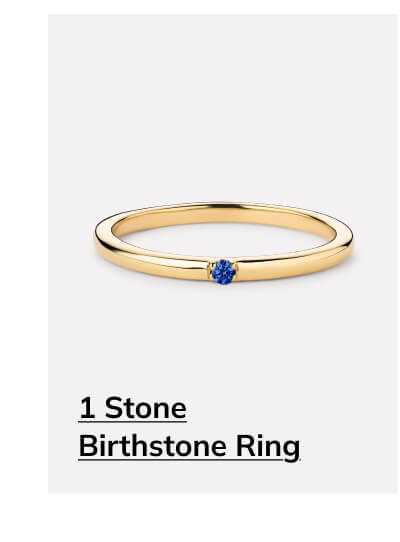 1 Stone Birthstone Ring