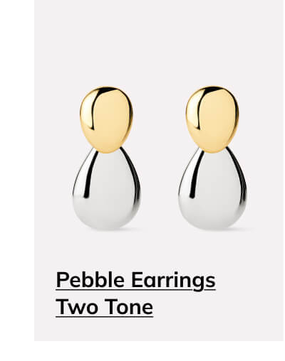 Pebble Earrings Two Tone