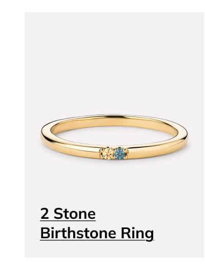 2 Stone Birthstone Ring