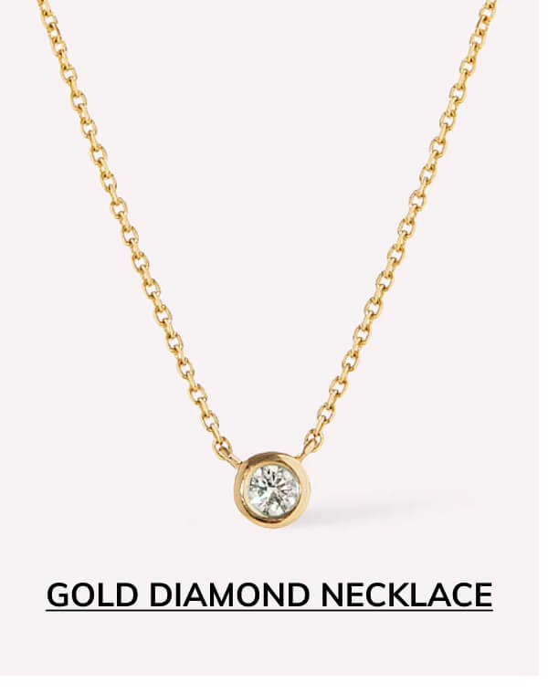 Gold diamond necklace