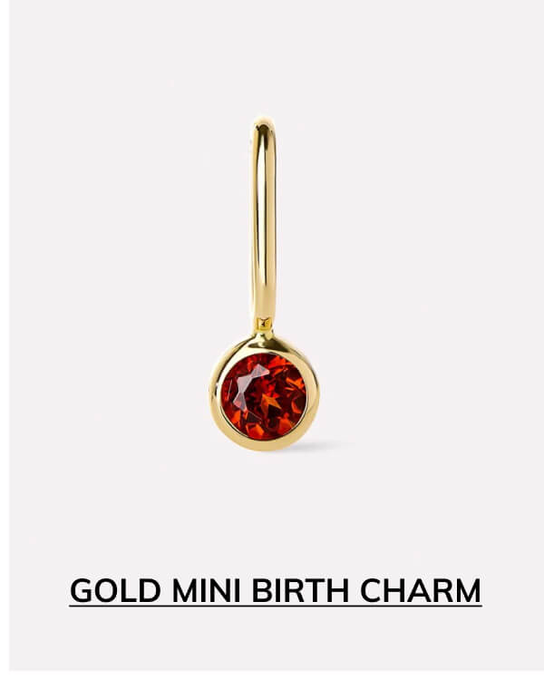 Gold mini birth charm