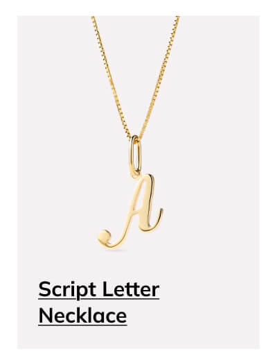 Script Letter Necklace