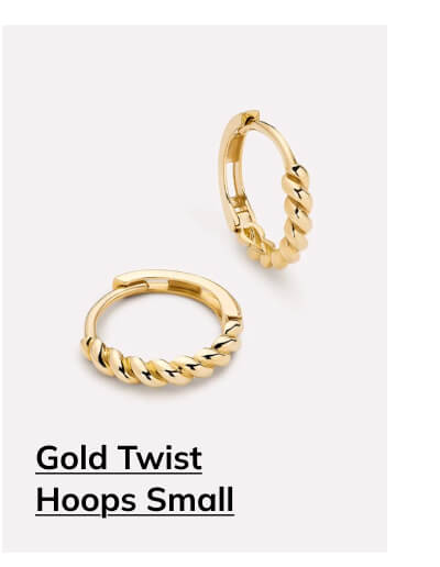 Gold Twist Hoops Small