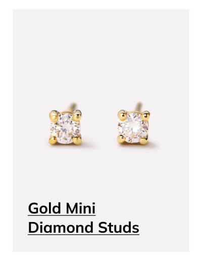 Gold Mini Diamond Studs
