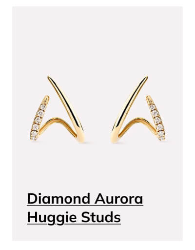 Diamond Aurora Huggie Studs