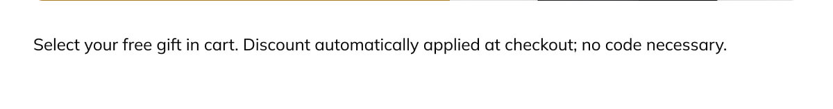 Select your free gift in cart