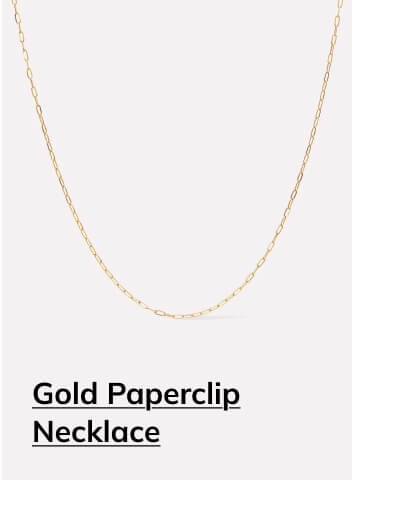 Gold Paperclip Necklace