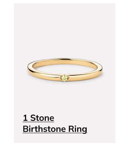 1 Stone Birthstone Ring