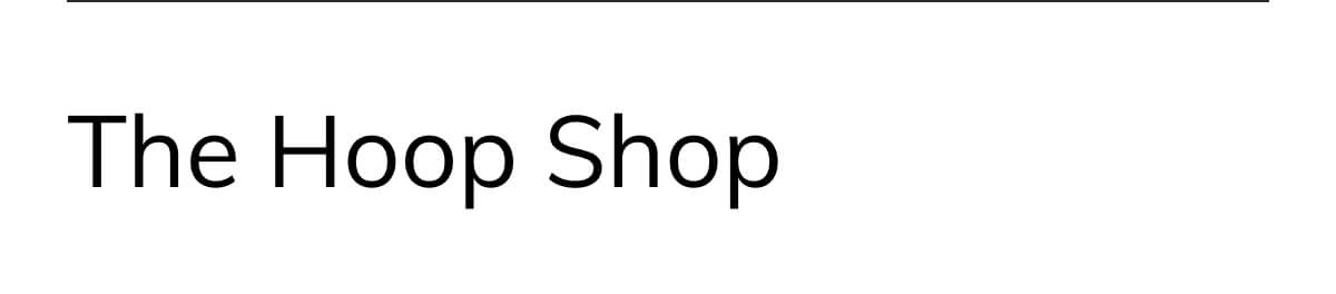 The hoop shop