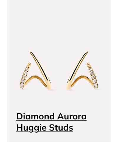 Diamond Aurora Huggie Studs