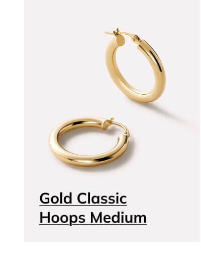 Gold Classic Hoops Medium