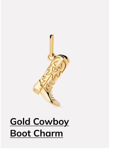 Gold Cowboy Boot Charm
