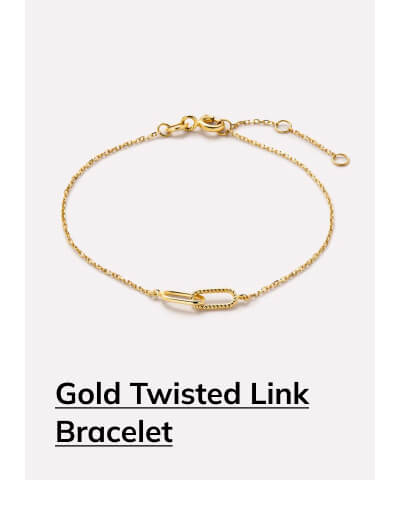 Gold Twisted Link Bracelet