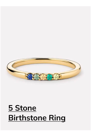 5 Stone Birthstone Ring