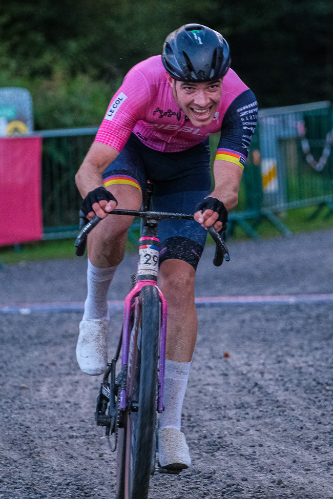 Jenson on the track at British Gravel Championships in Dalby Forest 