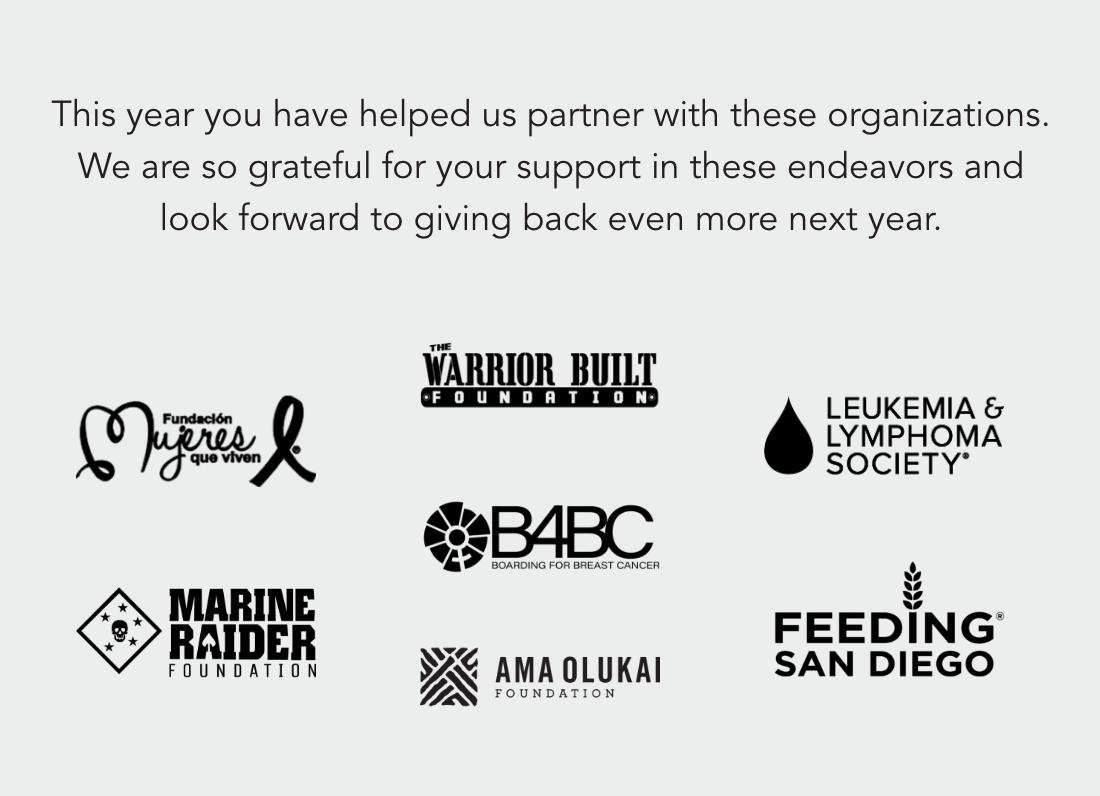 Thank You For Helping Us Give Back To These Amazing Organizations