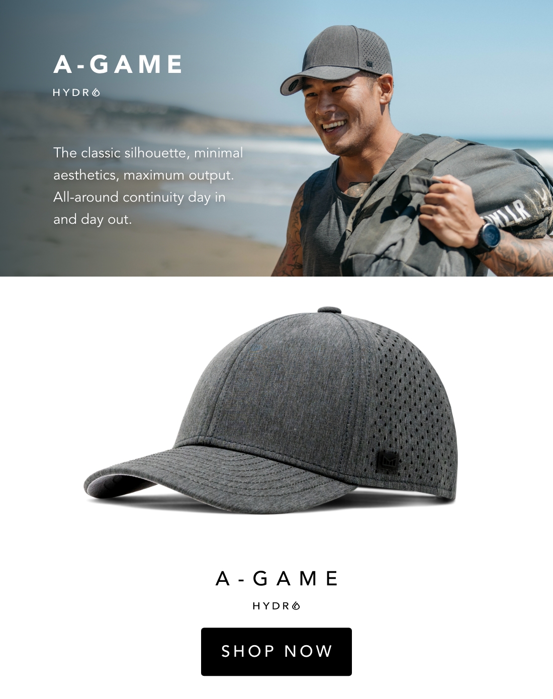 A-Game HYDRO in Heather Charcoal