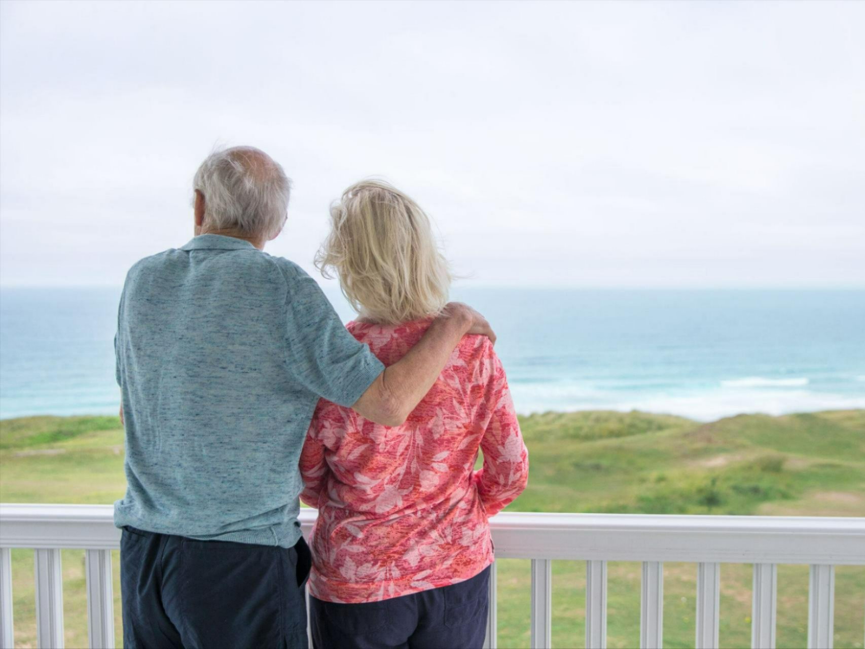 Family enjoying the view