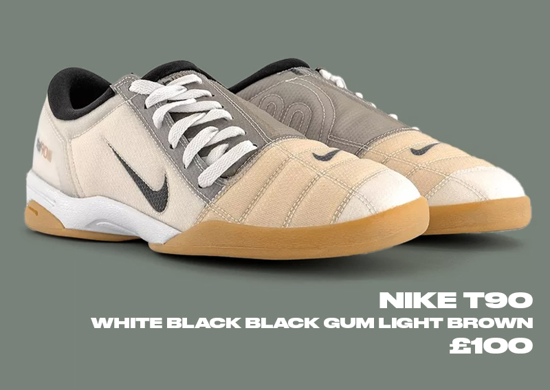 Nike T90 Trainers White Black Black Gum Light Brown Image