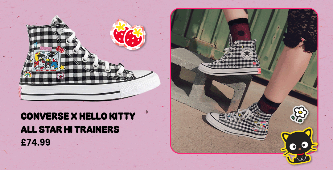 Converse Converse x Hello Kitty All Star Hi Trainers  Hello Kitty Black White Pink