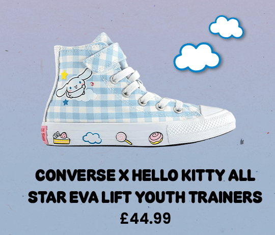 Converse Converse x Hello Kitty All Star Eva Lift Hi Youth Trainers  Hello Kitty Baby Blue