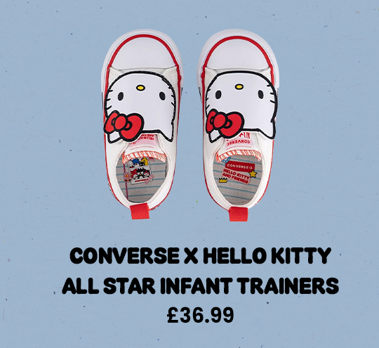 Converse Converse x Hello Kitty Infant All Star 2vlace Trainers  Hello Kitty Face White Black