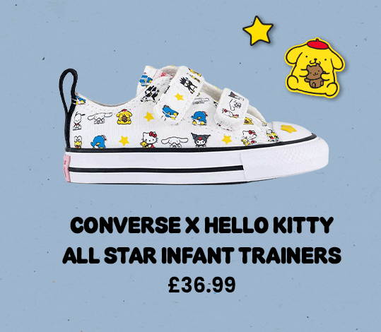 Converse Converse x Hello Kitty All Star Infant 2vlace Trainers  Hello Kitty White Black White
