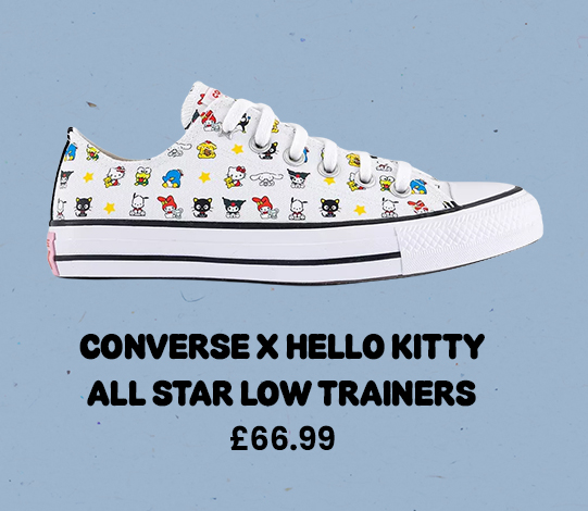 Converse Converse x Hello Kitty All Star Low Trainers  Hello Kitty White Black Pink £69.99