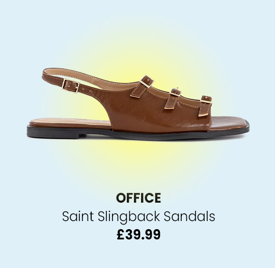 OFFICE Saint Multi Strap Slingback Sandals Brown