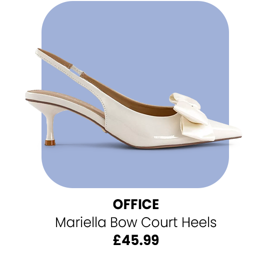 Mariella Bow Slingback Court Heels White
