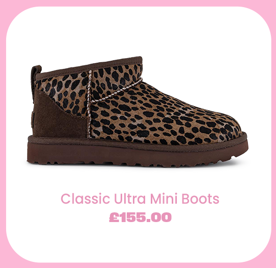 UGG Classic Ultra Mini Boots Leopard Caspian Burnt Cedar