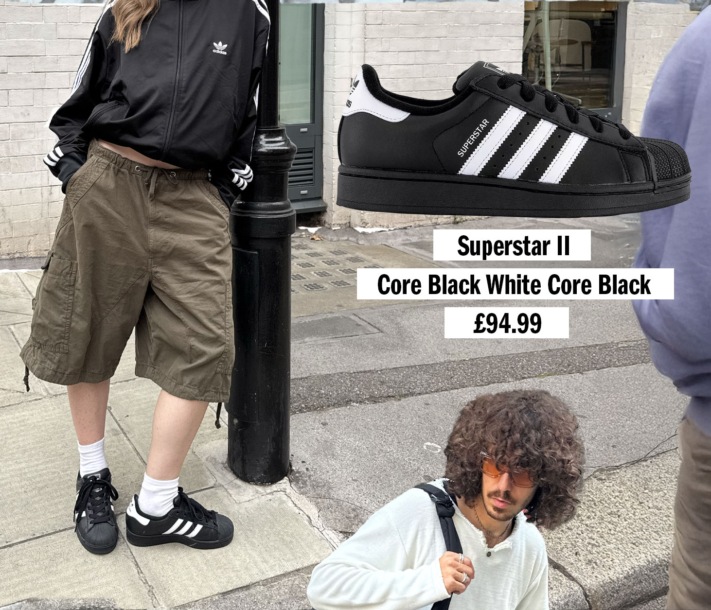 adidas Superstar II Trainers Core Black White Core Black