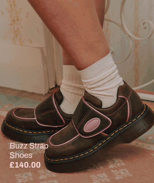 Dr. Martens Buzz Strap Shoes  Dark Brown Wyoming