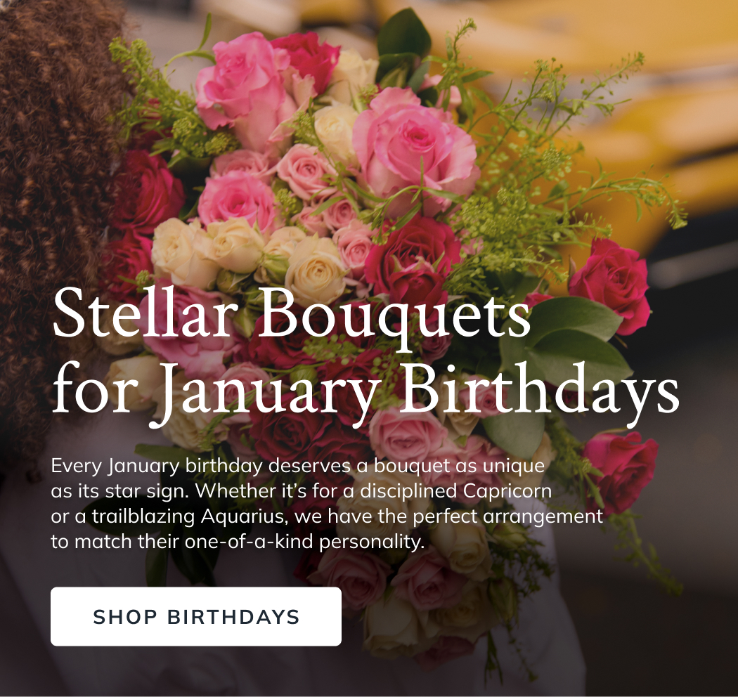 Stellar Bouquets for January Birthdays