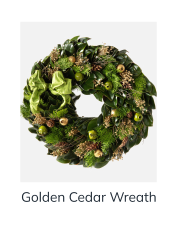 Golden Cedar Wreath